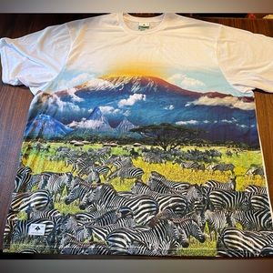 LRG Zebra landscape all over print oversized shirt 6xl